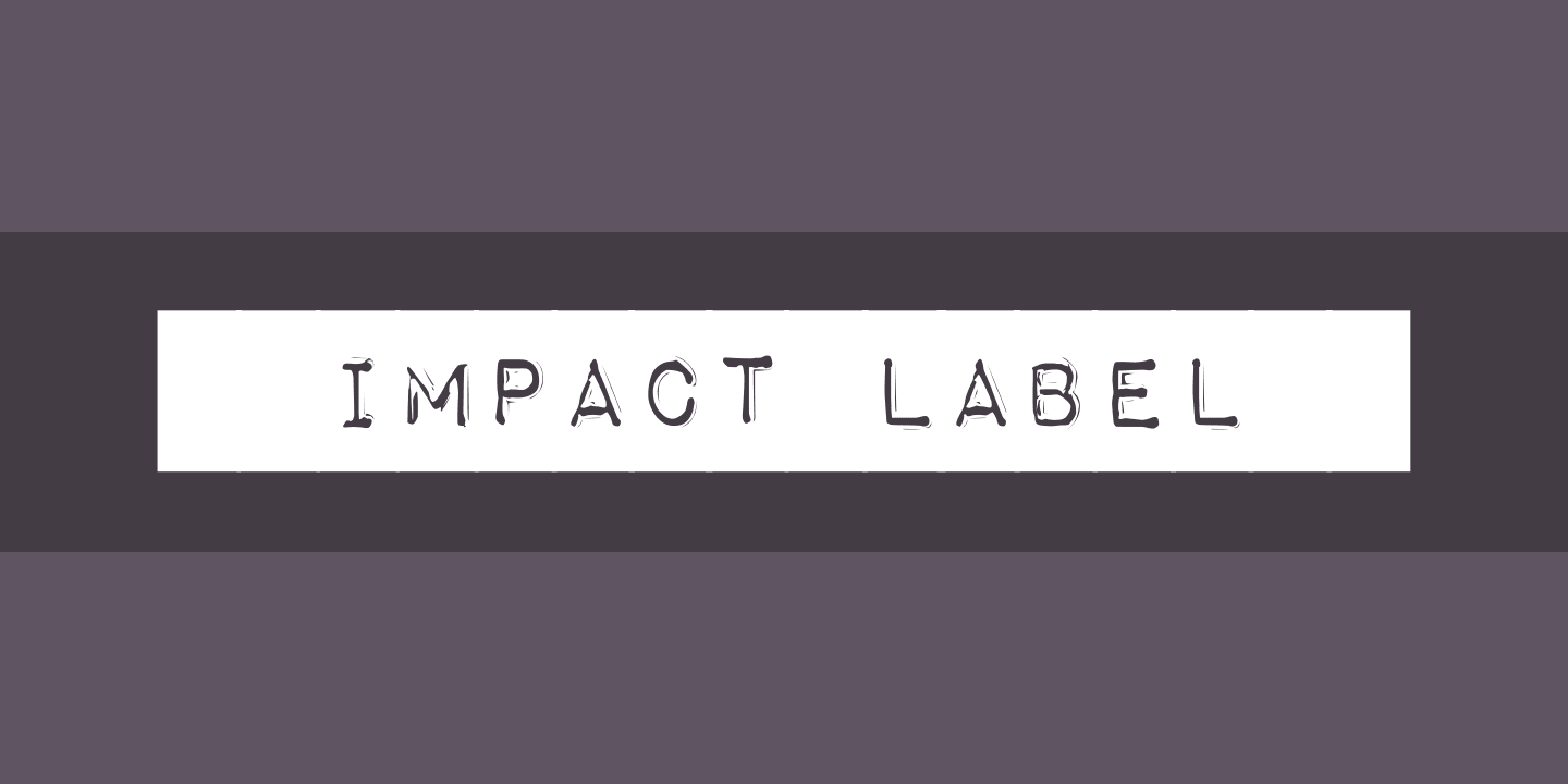 Czcionka Impact Label